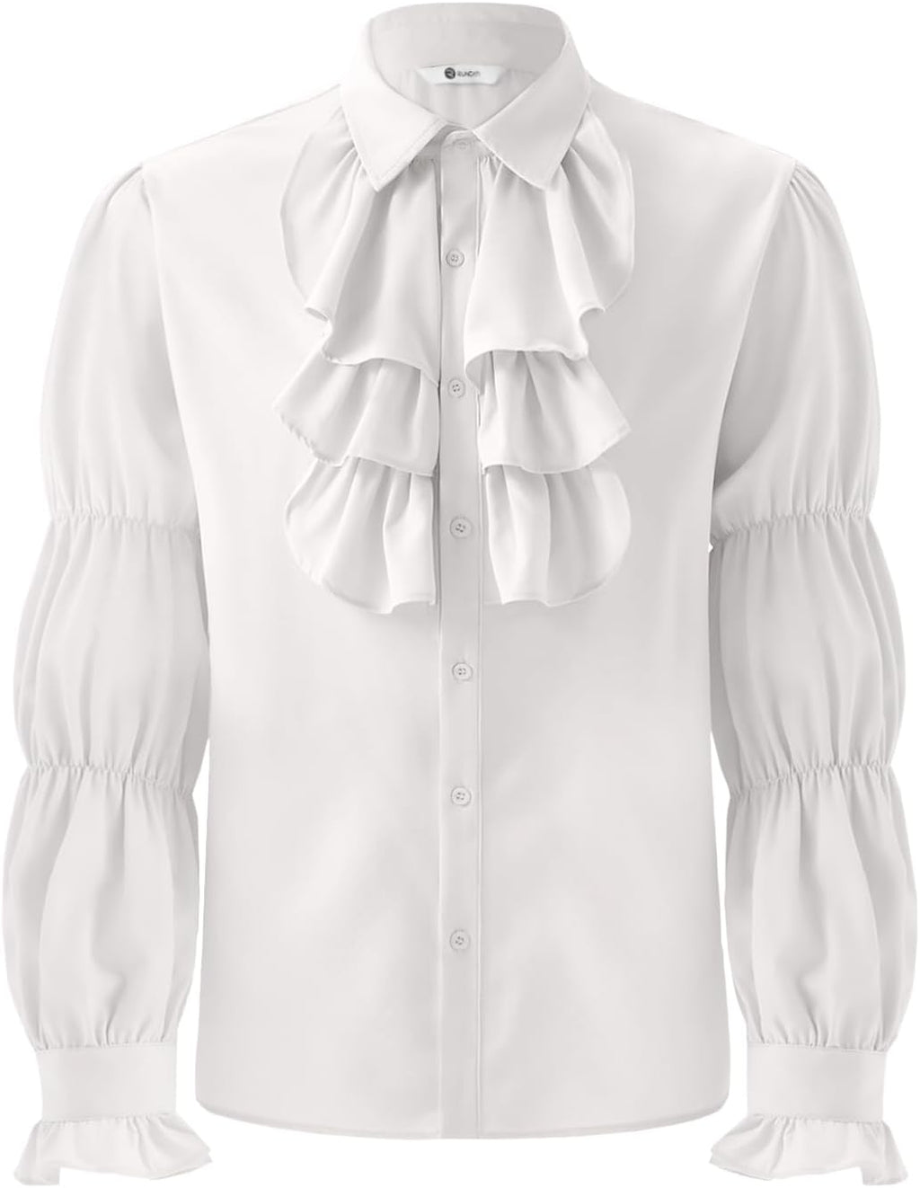 Runcati Mens Pirate Shirt Ruffle Victorian Renaissance Vampire Poet Puffy Shirts Gothic Steampunk Medieval Costume