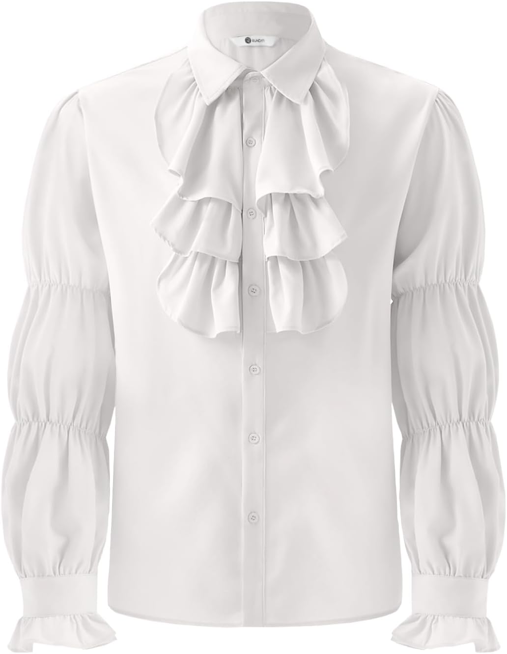 Runcati Mens Pirate Shirt Ruffle Victorian Renaissance Vampire Poet Puffy Shirts Gothic Steampunk Medieval Costume