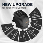 Knee Massager Smart with Heat, Red Light and Massage Therapy, 3 Vibration Modes and 3 Heating Levels, 2026 Updated Edition, LED Vitality Joints Knee Massager, Gifts for Grandma & Grandpa, Black