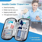 YOUSHARES Insulin Cooler Travel Case, Diabetic Travel Case TSA Approved with 2 Ice Packs for GLP-1, for Ozempic, for Insulin Pens and Insulin Vials for Daily & Travel