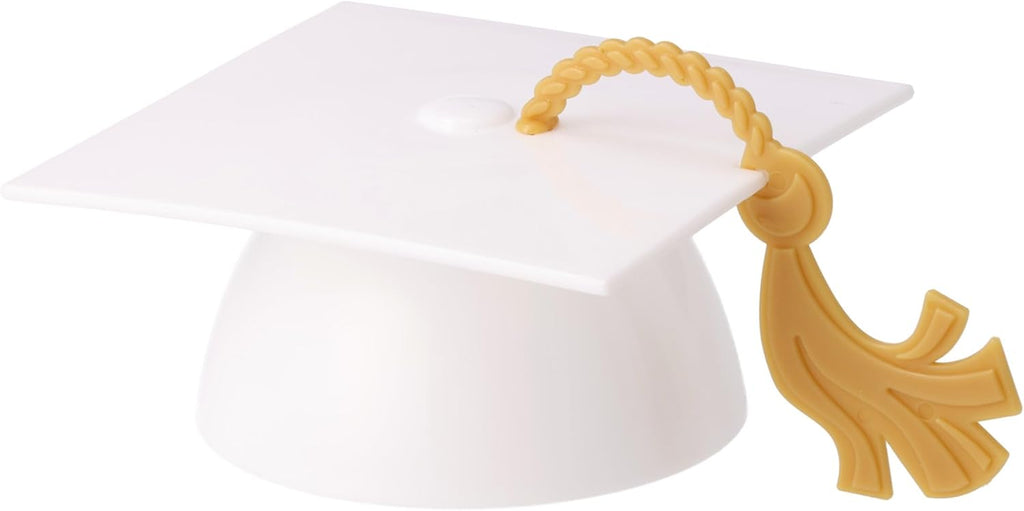DecoPac Grad Cap with Tassels Cake Topper 24 Pack Elegant Graduation Hat Cake Decoration, Food Safe - Pack Of 24