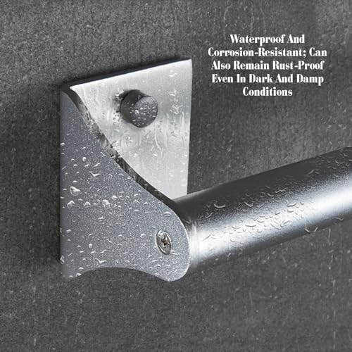 Toilet Handrail,Toilet Safety Rails,Aluminum Toilet Armrest,Handrails Can Help The Elderly to Prevent Falls When Going to The Toilet(Black,30x7.5x7cm)