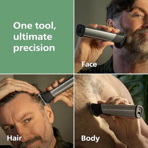 Norelco Philips All-in-One 9000 Series 23-Piece Trimmer - Electric Shaver and Clipper for Face, Beard, Head & Body, Self-Sharpening Full Metal Blades, 29 Length Settings (0.5-16 mm), MG9575/49