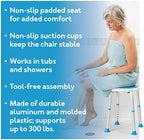 Carex Swivel Shower Stool With Padded Seat, Shower Seat For Seniors, Elderly, Handicap, Disabled, or Those Home From Surgery