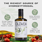 OLIVEA - Ultra High Phenolic Olive Oil – 1000+ mg/kg Polyphenols | 2025 Early Harvest | Organic EVOO from Greece | Cold-Pressed Olympia | Rich in Hydroxytyrosol for Heart, Brain & Longevity | 500ml (16.9 oz)