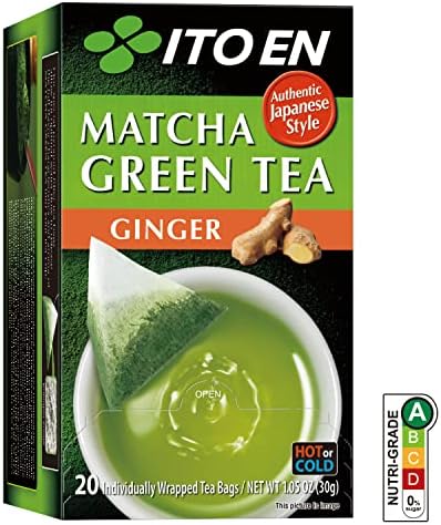 Itoen Matcha Green Tea Bag Ginger, 30g