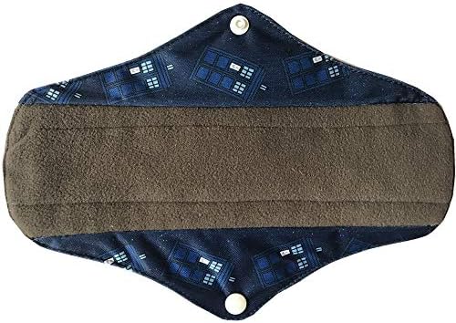 MUMBABY 5 Pieces 10 Inch (25.4cm) Regular Charcoal Bamboo Mama Cloth/Menstrual Pads/Reusable Sanitary Pads (Windows, Medium)