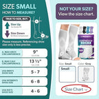 BraceAbility Compression Socks for Circulation - 20-30 mmHg Knee High Neuropathy Open Toe Stockings Best for Varicose Veins, POTS, Restless Leg, Toeless Support for Men or Women - 1 Pair (S - Gray)