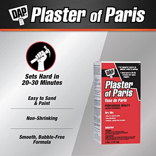 DAP Plaster of Paris (Dry Mix), White, 4 Lb Box (7079810308)