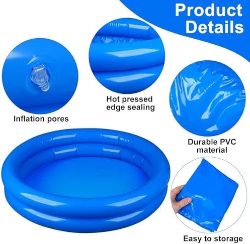 2 Pack Inflatable Pool Foot Bath Basin Swimming Pool Foot Soaking Wash Basin Tub Feet Bath Tray with Pump for Pools Entry Ladder Portable Above Ground Pools Accessories