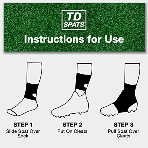 TD Spats Football Cleat Covers - Premium Wraps for Cleats | for Football, Soccer, Field Hockey, or Turf