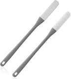 2-Pack Toe Cleaning Brush with Long Handle – Foot Scrubber & Exfoliating Anti-Itch Brush for Seniors, Pregnant Women, Men & Women (Grey)