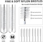Hiware Straw Cleaner Brush Set, 8-Piece Long Cleaning Brush for Straws on Tumbler, Water Bottle, Sippy Cup, and Pipes, Tubes or Hummingbird Feeders