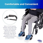 Invacare Wheelchair Legrest with Heel Loops & Swing-Away Design, Adjustable Footrest Length and Flip-Up Aluminum Footplate, Easy-to-Install, Compatible with Most US Wheelchairs & Transport Chairs