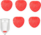 5 Pack Urinal Screen Deodorizer Anti-Splash Urinal Cakes Odor Protection Mat Flower Blossom Scent Air Freshener for Waterless Urinal Plastic Urinals Wall Mount Outdoor Toilet Ceramic Urinals
