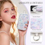 KJQJLY 2 Pack Portable Tampon Organizer Bag – Tampon Holder & Storage Case with Zipper for Travel, Discreet Period Bag for Purse, Waterproof Feminine Products Pouch for Women (Paisley)
