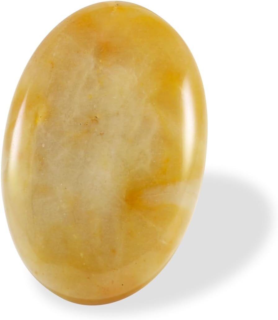 Citrine Crystal Palm Stone, Worry Stones, Crystals and Healing Stones, Polished Rocks, Natural Gemstones, Chakra Stones for Healing Crystals Daily Use
