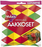 Malaco Aakkoset Hedelmä (Fruit) Mix of Fruity Wine Gums Candy Party Bag (Sweden)