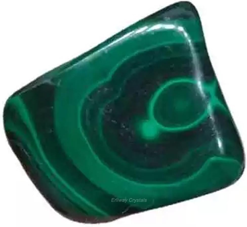 Erliway Malachite Healing Crystal Stones, 1.25-2.0" Large Reiki Healing Gemstones Natural Tumbled Polished Stones for Energy Witchcraft Therapy Meditation