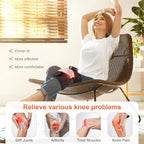 YUANBO Heated Knee Massager with 6 Timer, 3 in 1 Cordless Knee Heating Pad Brace Wrap for Elbow Shoulder Knee Pain Relaxation with 3 Vibration & 6 Heating Modes