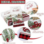 Pasimy 100 Pcs Christmas Guest Napkins Disposable 3 Ply Merry and Bright Buffalo Plaid Napkins Red Truck Xmas Tree Snowflake Paper Towel for Dinner Bathroom Wedding Winter Holiday Party Supplies