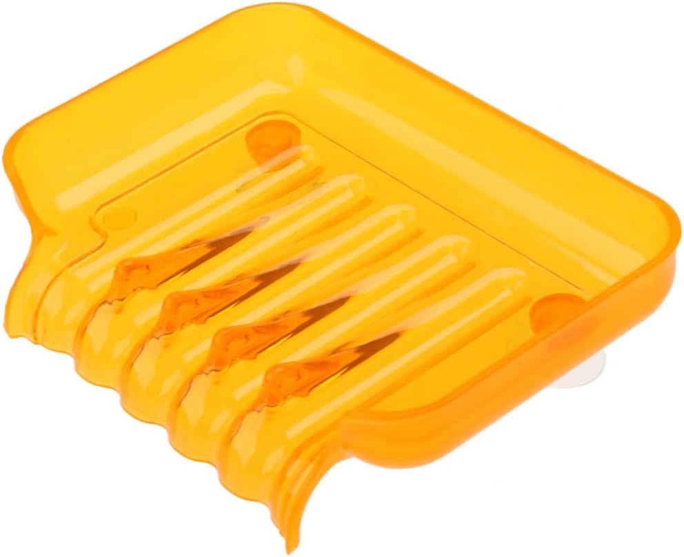 Zerodeko Drainage Soap Dish for Bathroom Suction for Shower soap Holder Colorful Hollow Bottom Soap Dish