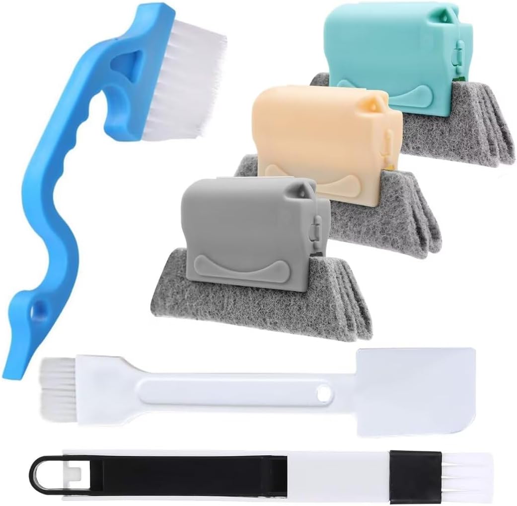 Window Groove Cleaning Brush kit Sliding Door Track Crevice Cleaning Brush Hand-held Groove Gap Cleaning Tools for Small Spaces