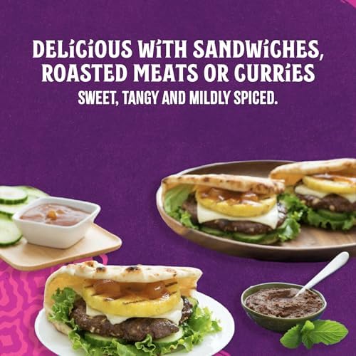 Patak’s Major Grey Chutney - Sweet & Mild Mango Chutney with Ginger & Aromatic Spices - Non-GMO, Vegan & Gluten-Free - Perfect for Chicken, Cheese Platters & Curry Sides - 12 oz (Pack of 1)