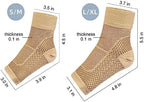 Hotfiary Ankle Compression Sleeve Open Toe Сompression Socks Foot Sleeves with Arch Ankle Support Ankle Braces for Women Men