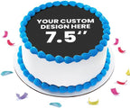 Custom Edible Prints on Cake: Create Your Special Event with Custom Edible Image Toppers - Upload Photos for Unique, Stylish Designs on Rectangular, Round Cakes Designs - 7.5" Round Cake Topper