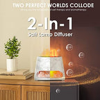 SALKING 2-in-1 Ultrasonic Essential Oil Diffuser & Himalayan Salt Lamp, Aromatherapy Diffuser Cool Mist Humidifier with 3 Brightness, Salt Therapy Lamp, 100% Pure Himalayan Salt Rock, 150ml (Marble)