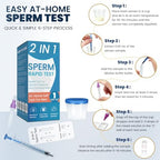 Sperm Check – 2 in 1 Fertility, Easy Home Screening for Fertility Planning, at-Home Male Sperm Test Kit, Easy to use, Accurate Semen Concentration Result in Minutes.