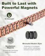 MagEnergy Copper Bracelet for Men, 3X Strength Magnetic Bracelet, 99.99% Pure Copper Jewelry Gift with Sizing Tool