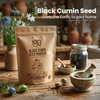 MB Herbals Black Cumin Seed Powder 227 Gram (8 oz) | Nigella sativa | Kalonji Seeds Powder | Black Seed | Non GMO | No Preservatives