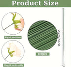 45-Pack Green Filament Stems with Plastic Shells - Wire Core DIY Flower Making Supplies, Artificial Carnation Rose Craft Materials, Flexible Floral Stems for Handmade Arrangements