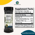 Amazing Herbs Premium Ground Black Cumin Seeds - Finely Ground Nigella Sativa, Gluten Free, Non GMO, Supports Cardiovascular Function & Preserves Digestive Health - 4 Oz