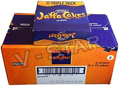 Full Box of MCVITIE'S JAFFA CAKES Triple Pack 6 CARTONS (3 X 10 Cake) 180 Cakes