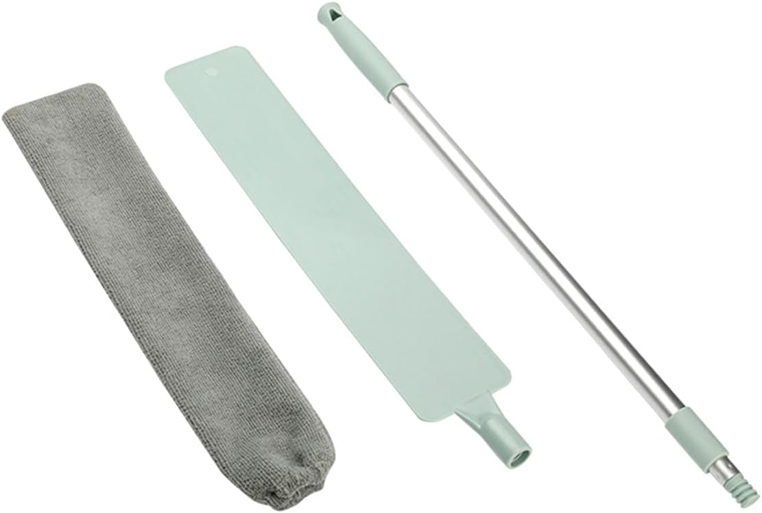 Cabilock Extendable Microfiber Duster with Washable Head, Household Dust Cleaner Tool for Bed Base and Corner Cleaning, Soft Flexible Handle for Home Dust Sweeping