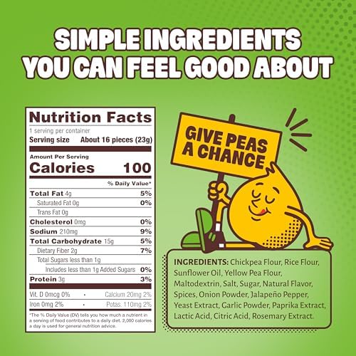Hippeas Chickpea Puffs, Variety Pack, Groovy White Cheddar, Jalapeño Cheddar, All Dressed, 18 x 0.8 oz, Baked Crunchy Chickpea Snacks, 3g Plant Protein, 2g Fiber & 50% Less Fat, Dairy & Gluten Free
