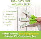 eHerbal 100% Plant based Freeze Dried Celery Powder Packets for Drink, Soups, Smoothies or Cook, 20 Convenient Packs | Simple & Natural, Easy to Mix (5g per Stick) Non-GMO Travel Size