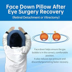 Face Down Pillow After Eye Surgery - Prone Face Down Massage Pillows Headrest for Bed - Vitrectomy Recovery Equipment, Blue