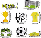 Pistha 18 Pieces Soccer Cake Topper Decorations Soccer Ball Cupcake Topper Soccer Player figure for Soccer Birthday Party Sport Party Football Theme Party Supplies for Men Boy