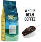Door County Coffee Jamaican Blue Mountain Blend Non-Flavored Whole Bean - 10 oz Bag - Medium Roast - 100% Specialty Arabica - Non-Flavored - Jamaican Blue Mountain Blend