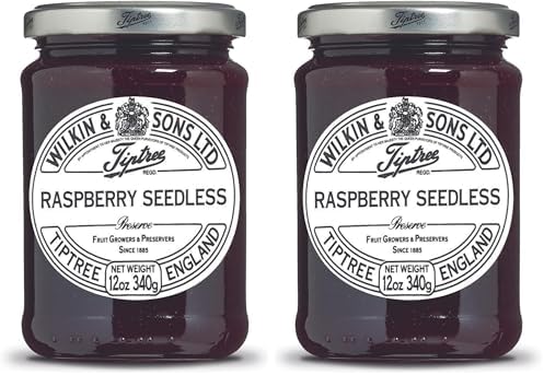 Tiptree Raspberry Seedless Preserve, 12 Ounce Jar (Pack of 2)