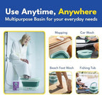 Foot Soaking Tub for Soaking Feet, Collapsible Foot Tub, Foot Bath Soak Tub with Massage Nodes, Large Pedicure Foot Spa Bucket, Portable Foot Soaker Container for Foot Care Routine at Home