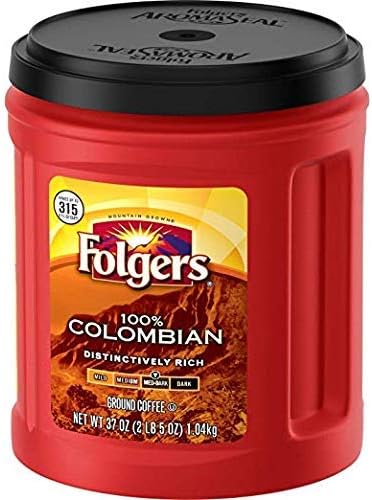 Folgers 100% Colombian Ground Coffee, 37-Ounce - Pack of 2
