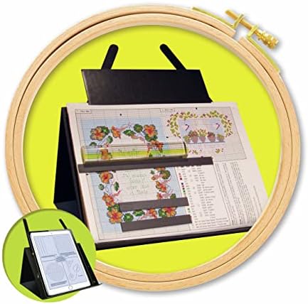 2165 Prop-It Magnetic Needle Work Chart Holder with Magnifier , Brown