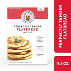 King Arthur Baking Company Perfectly Tender Flatbread Mix Kit 16.5 oz., Baking Mix - Ready in 1 hour (Pack of 2)