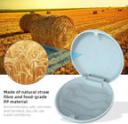 Retainer Case, Retainer Case Slim, Mouthguard Case, Orthodontic Case, Wheat Straw Box, Blue