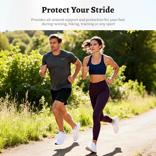 PAPLUS Compression Socks for Men & Women, 2/4/6 Pairs Ankle Running Socks with Arch Support, Ankle Support, Plantar Fasciitis